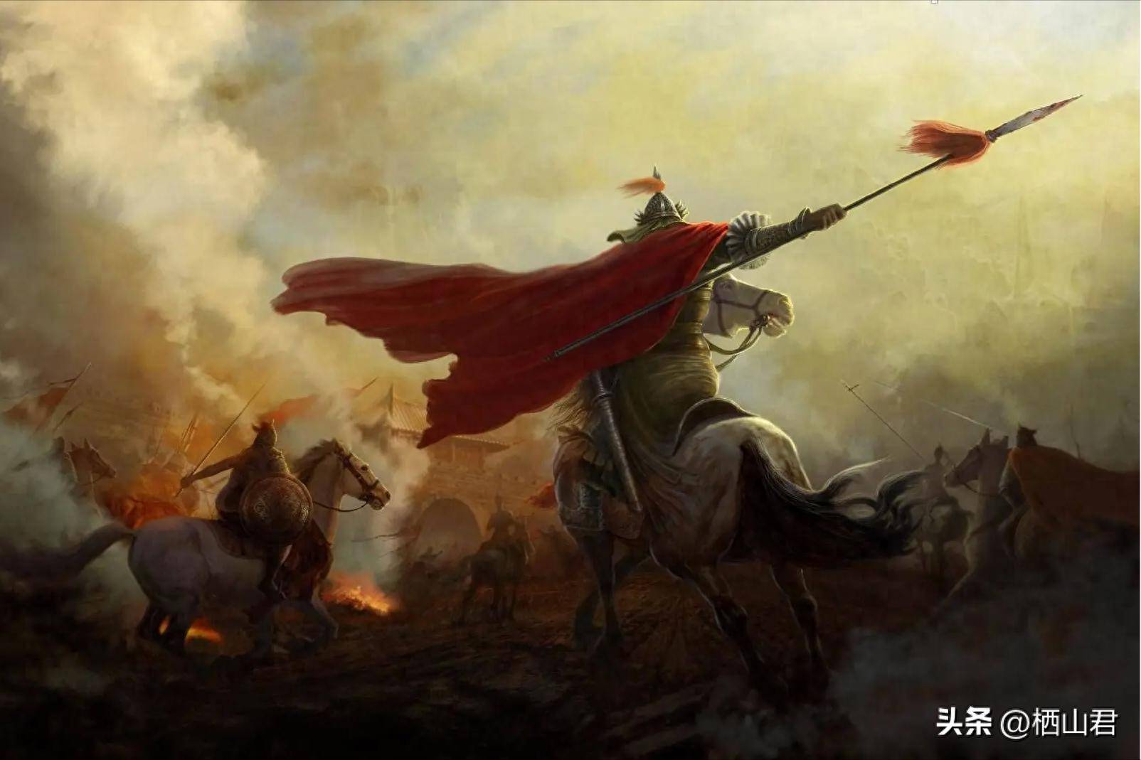 耿恭率(lǜ)三百人死(sǐ)守孤(gū)城一年,吃胡虏肉,饮匈奴血,成为嶽(yuè)飞的偶像