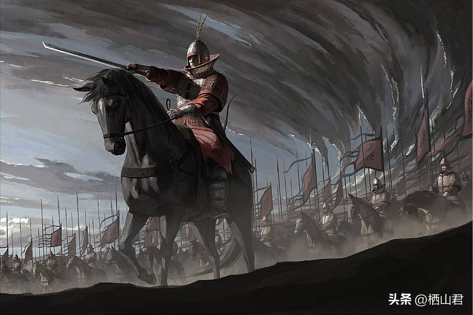 耿恭率(lǜ)三百人死(sǐ)守孤(gū)城一年,吃胡虏肉,饮匈奴血,成为嶽(yuè)飞的偶像